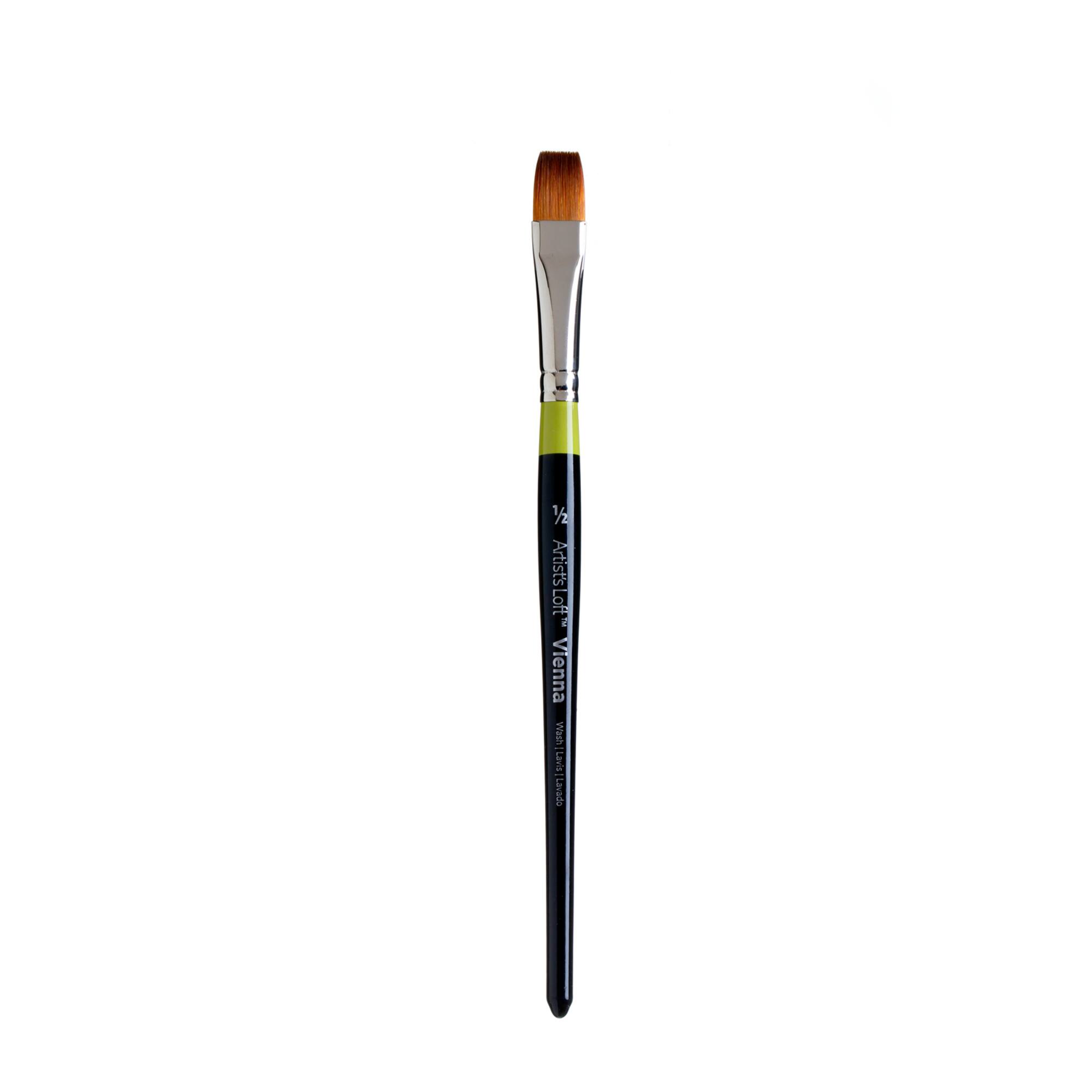 Golden Taklon Short Handle Flat Wash Brush by Artist's Loft™ Vienna